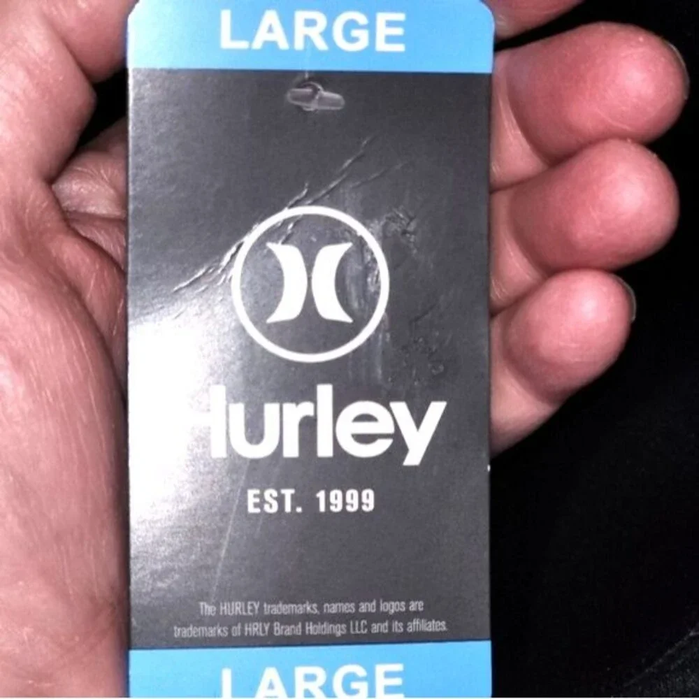Hurley HSO1028 Black Ribbed‎ One Piece Swimsuit Size L